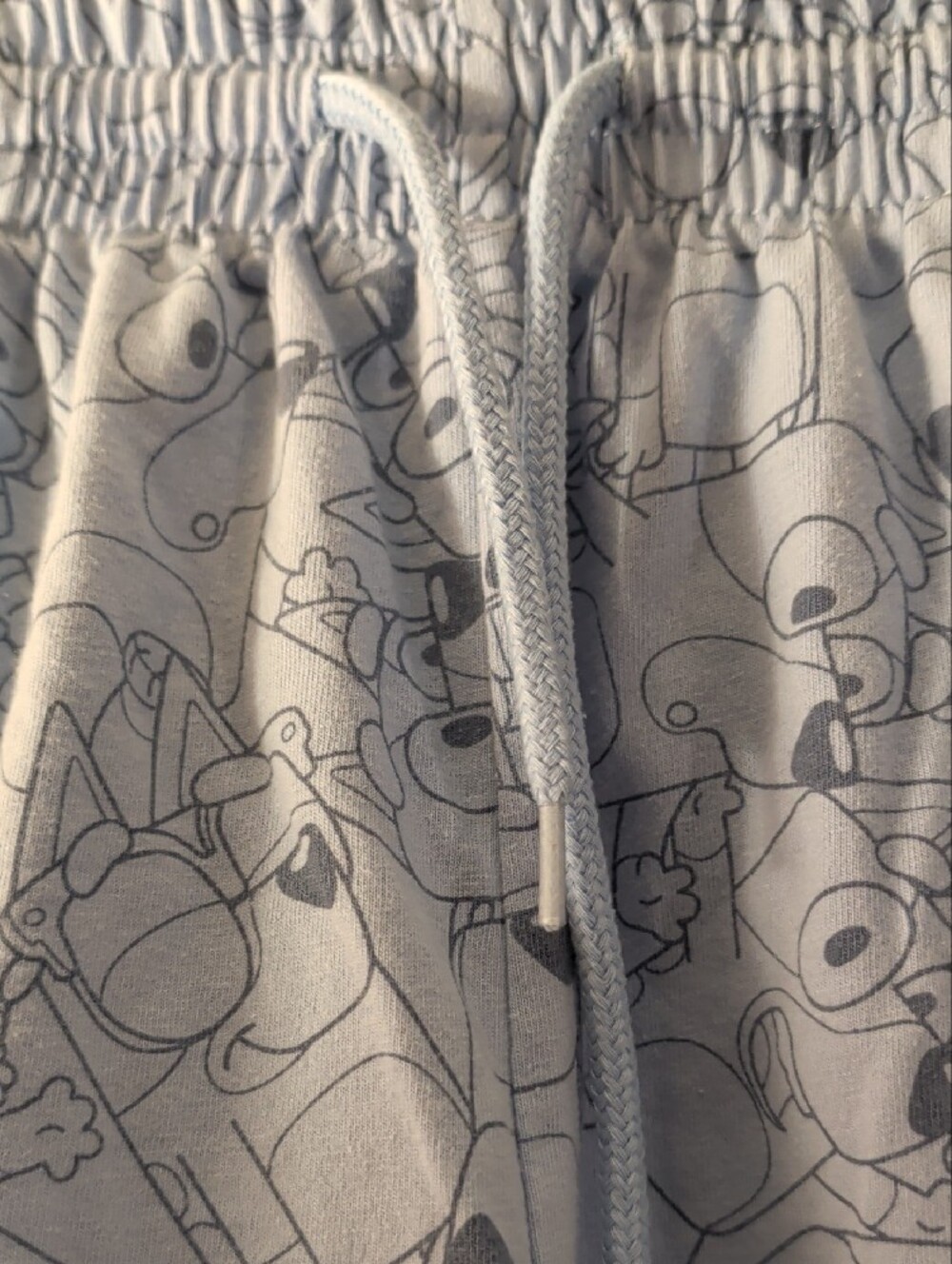 Light Blue Printed Drawstring Shorts - Picture 2 of 6